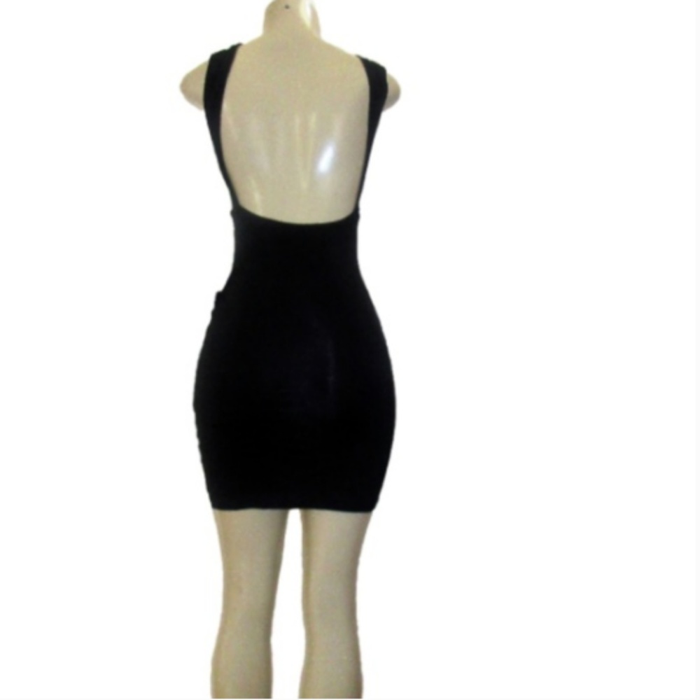 NEW LULU'S Black Key Largo Bodycon Mini Dress S - Picture 6 of 8